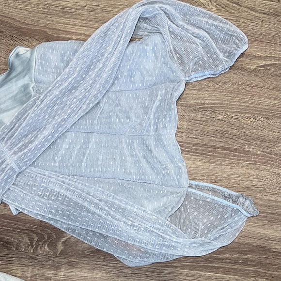 Blue Body Suit with mesh fabric - Picture 3 of 4